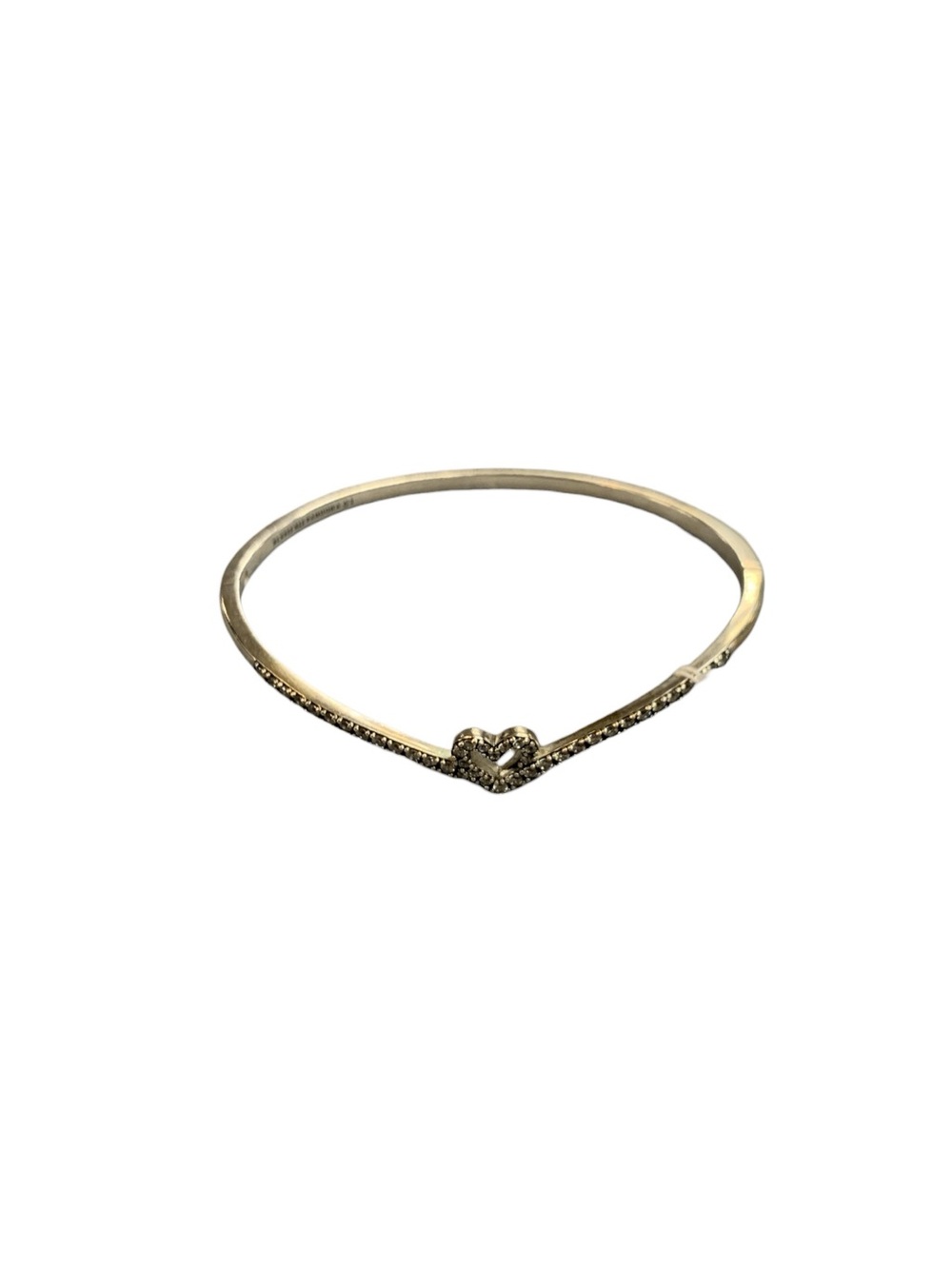 Pandora Gold Heart Pavé Bangle Bracelet